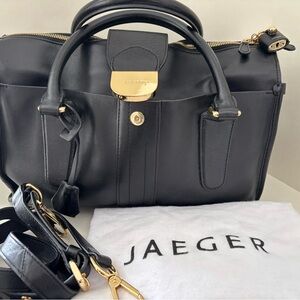 Large Black Leather Satchel